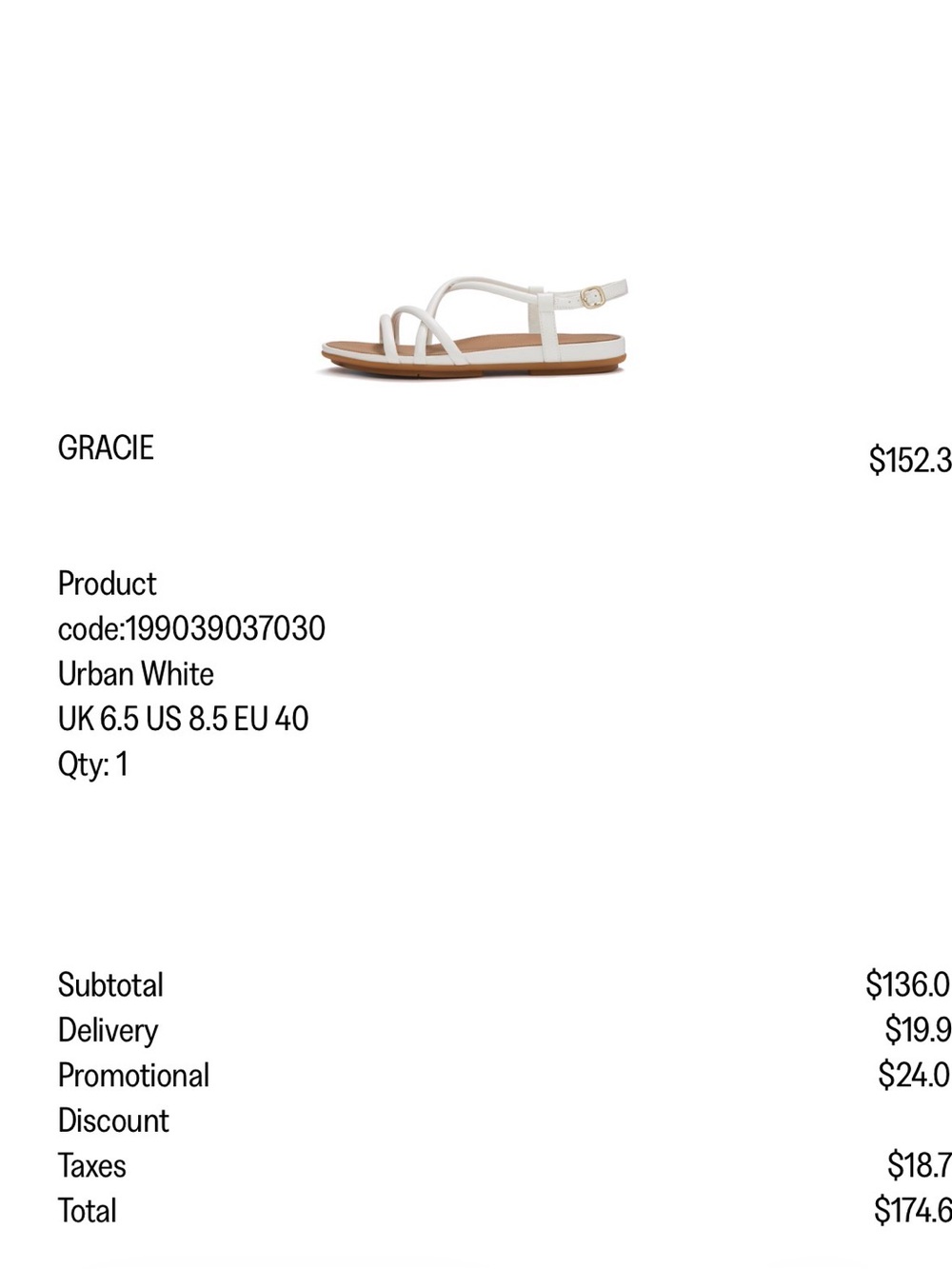 Fitflop Gracie White Strappy Flat Sandals - Women's - Picture 7 of 7